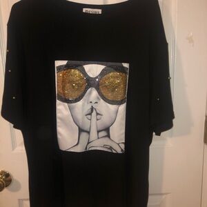 Sequined Funny Tee